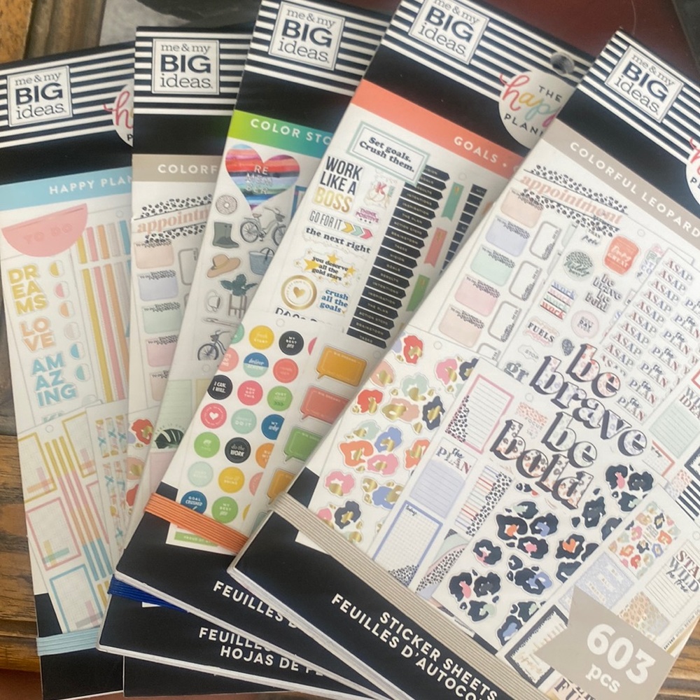 Me & My Big Ideas Sticker Sheets The Happy Place Planner